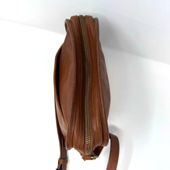 VTG Coach Bag Metropolis British Tan Leather Zip Crossbody Strap 9087 - Picture 8 of 13